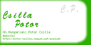 csilla potor business card